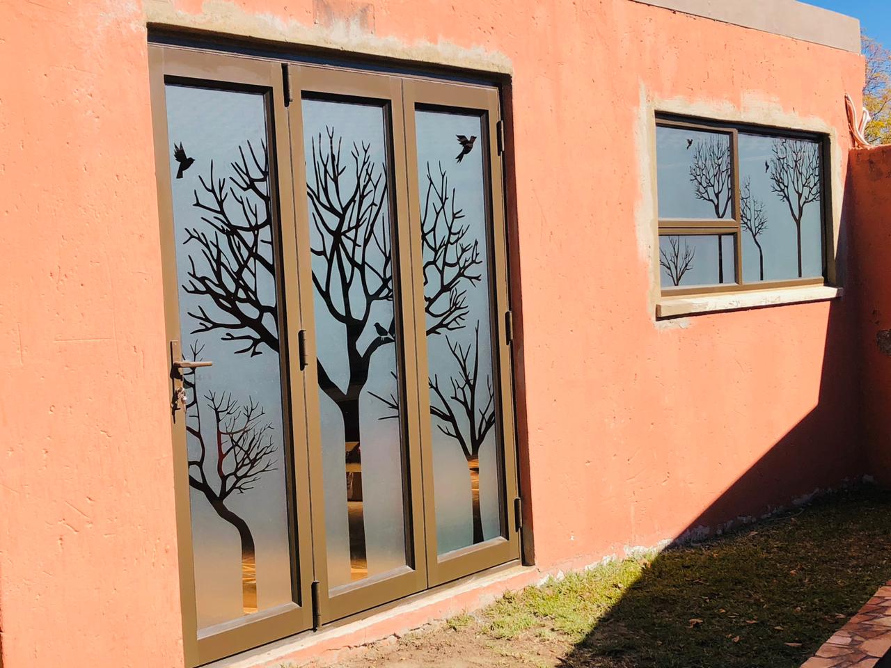 Car window tinting in progress